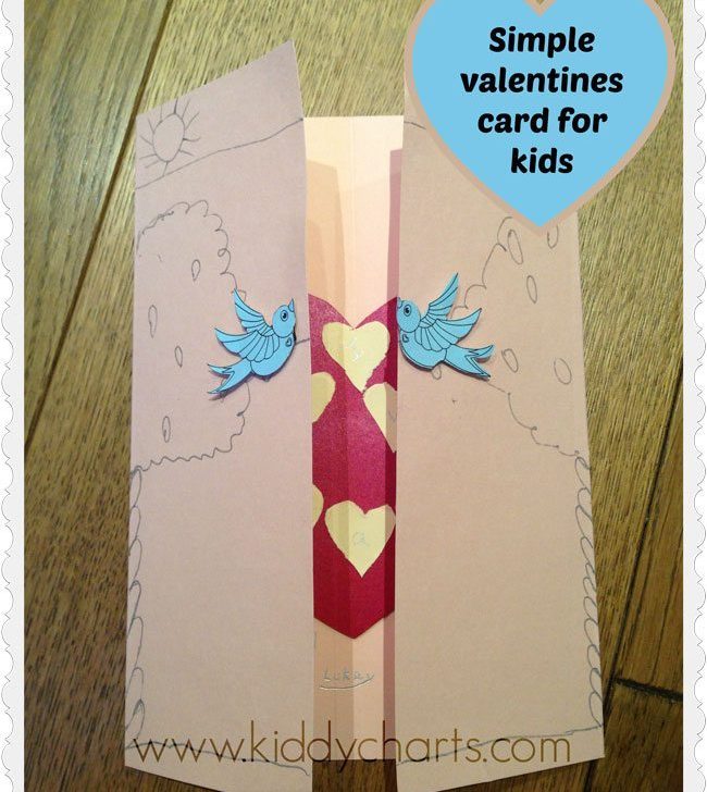 Simple Valetines Cards for Kids: Love Birds