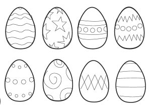 Easter Colouring Pages: Small Easter Eggs