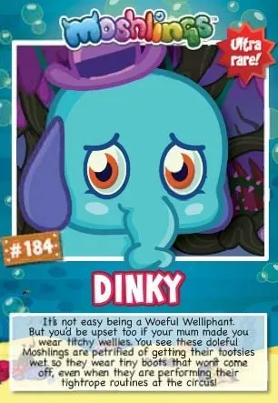 Moshi Monsters Series 10: Dinky Collectors Card