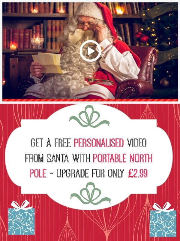 Did you know you can get a FREE video message from Santa from Portable North Pole? Well you do now, don't you?