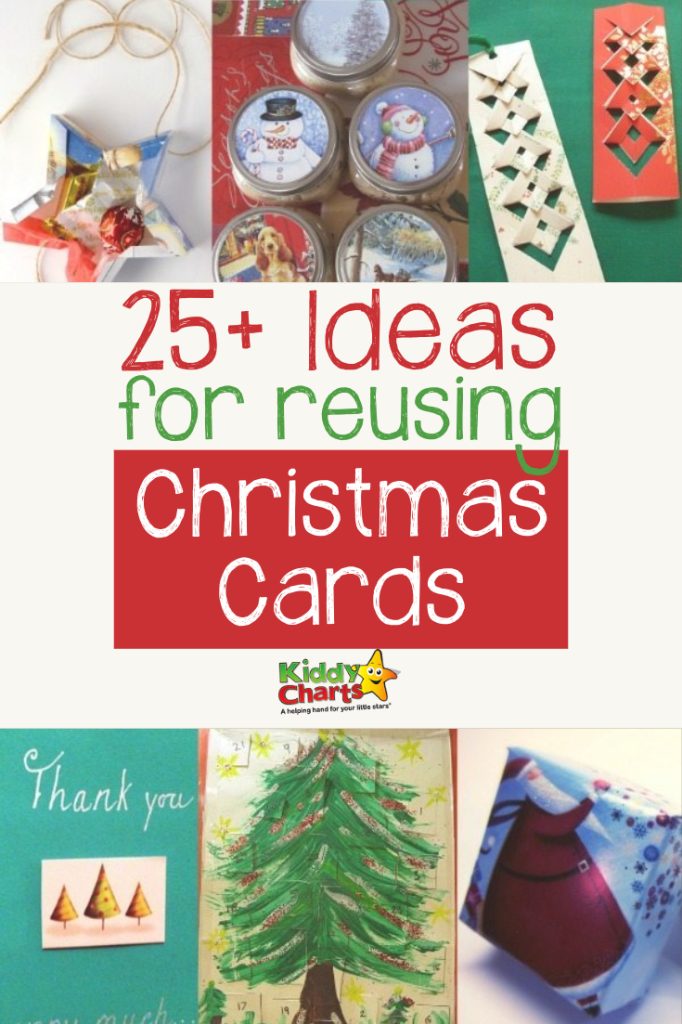 25+ ideas for reusing Christmas cards - KiddyCharts