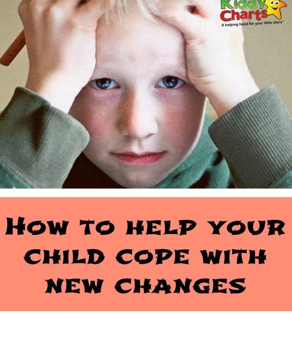 This image is providing advice on how to help children cope with new changes.