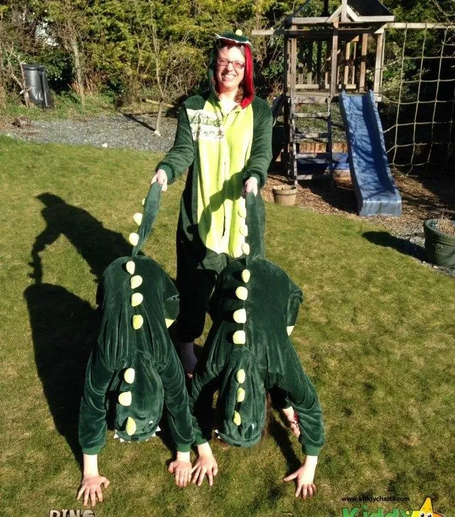 My Dinosaurs are saddled up and we are ready to boogie in the Comic Relief Danceathon!