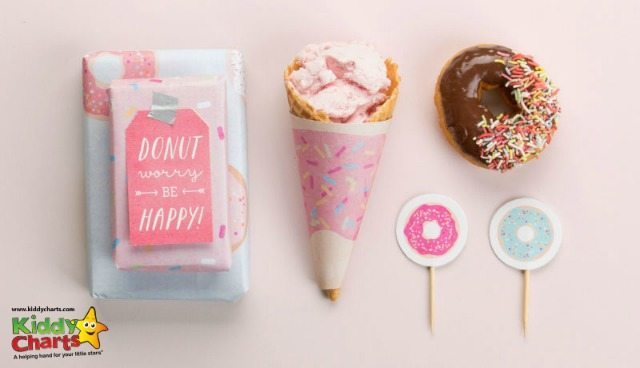 Here are your national donut day party printables - we have a tag, a cone holder and a topper for you. Go on - have a donut!