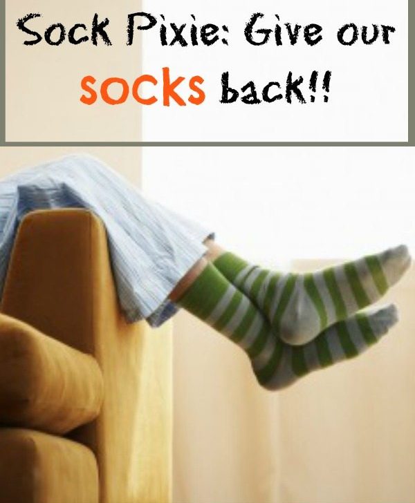 The sock pixie is asking for their socks to be returned.