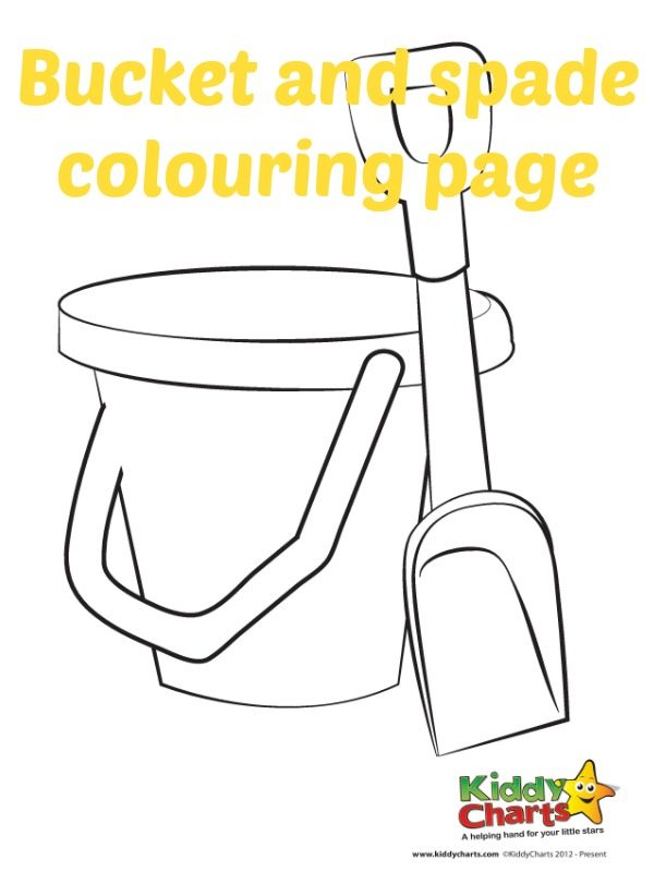Download our bucket and spade coloring page in today's summer countdown