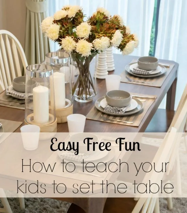 We make teaching your kids how to set the table easy with thse great table mats, themed with healthy food, to make them want to learn - so they can do this for you when you have guests!