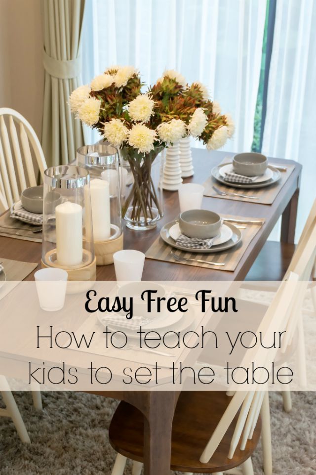 We make teaching your kids how to set the table easy with thse great table mats, themed with healthy food, to make them want to learn - so they can do this for you when you have guests!