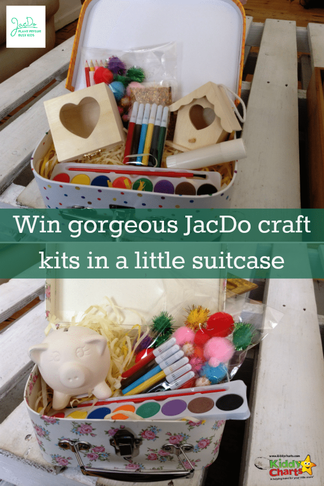 We have another wonderful prize in our summer countdown today - with some craft kits from JacDo. These are presented in a little suitcase, which your kids will love to play with too. Closes  11th August.