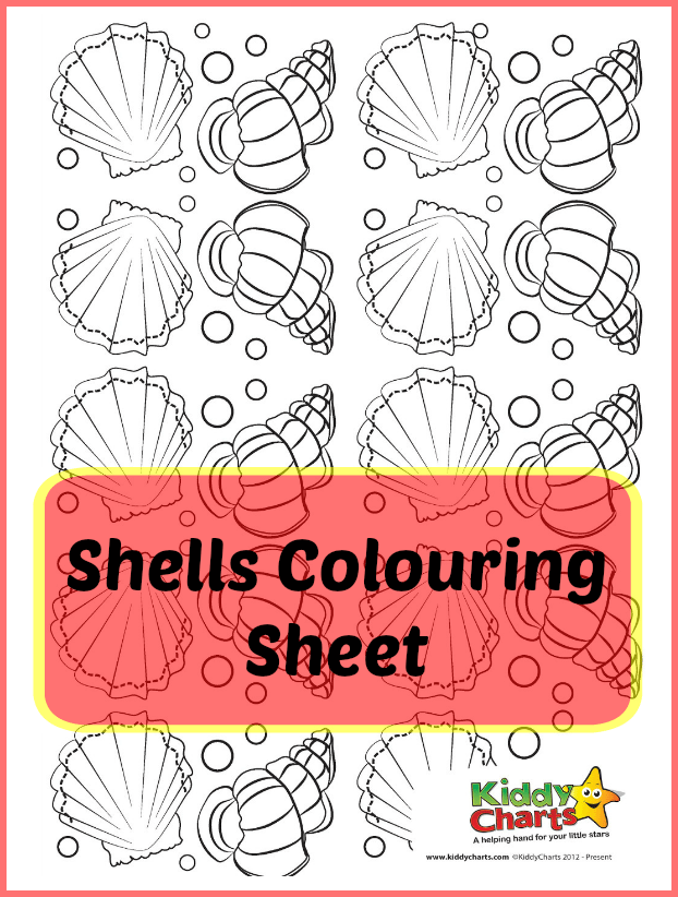 We have a shells coloring sheet for you today in our free printables section