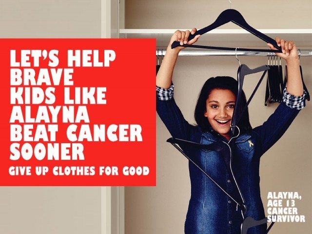 Already a cancer survivor at 13 - the TK Maxx Give up Clothes for Good aims to help kids like Alayna.