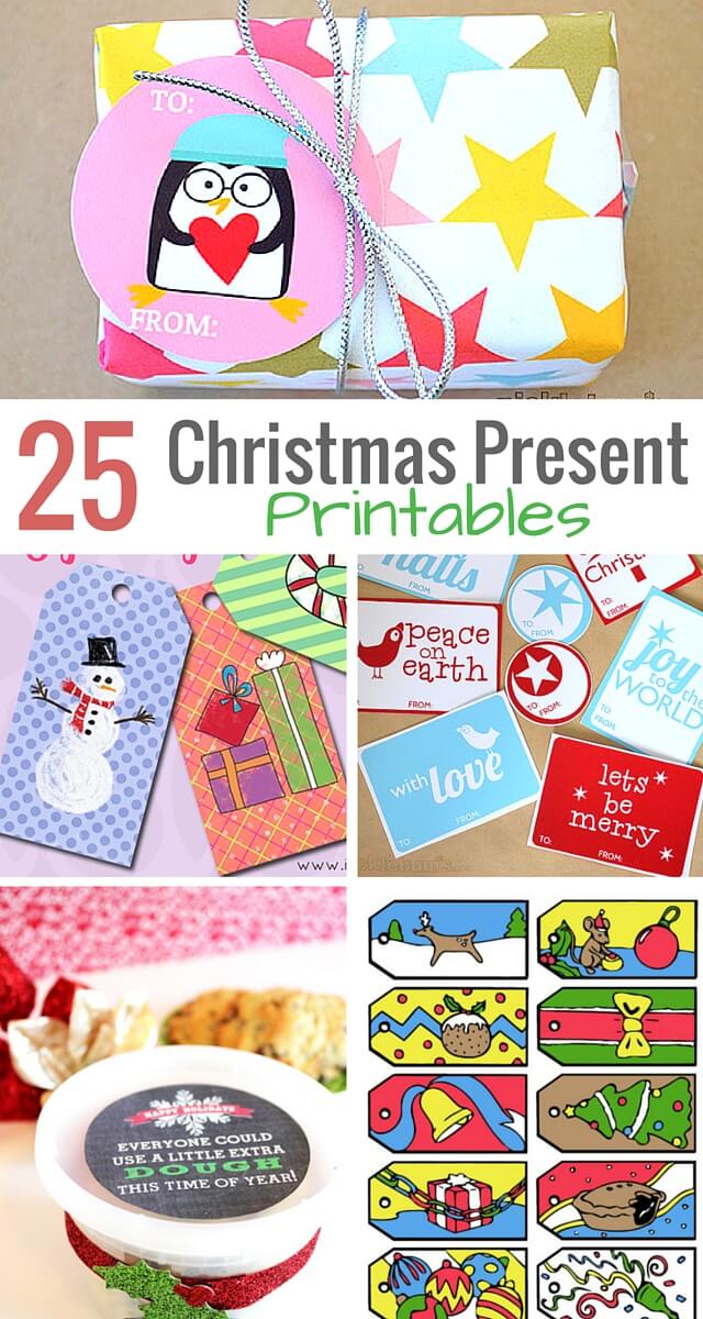 25 Free Christmas Present Printables 