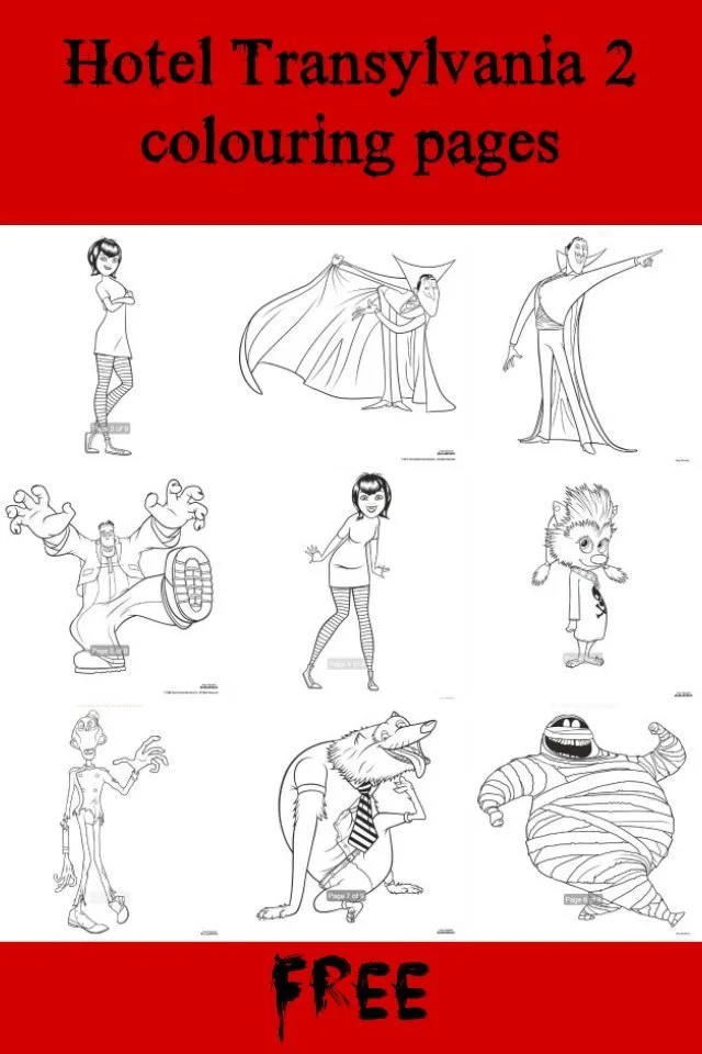 Hotel Transylvania 2 colouring pages