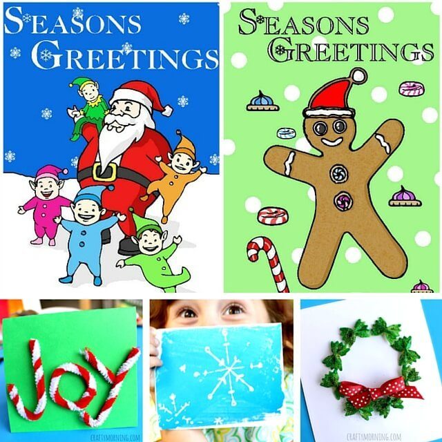 30 Christmas Cards Kids Can Make 1