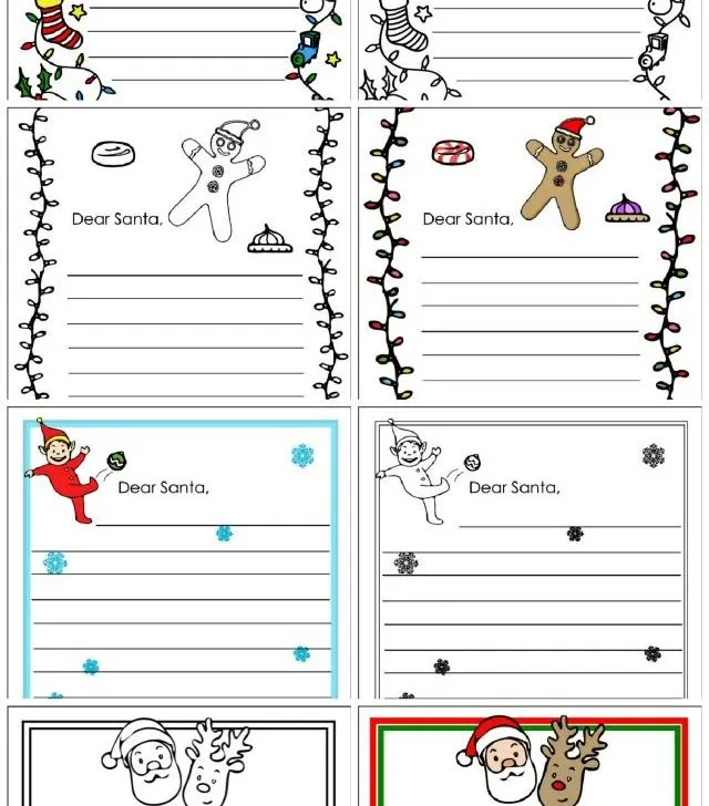 Here are all the dear santa letter templates for you - from Fairy lights to gingerbread men, your kids can find the perfect notepaper to write their Santa letter on.