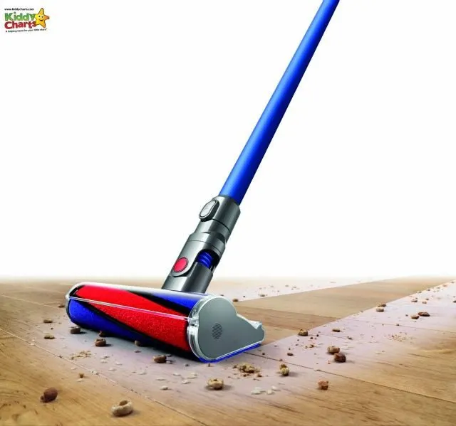 The Dyson Fluffy with the Total Clean is designed to pick up both large and small debris - including Cheerios!