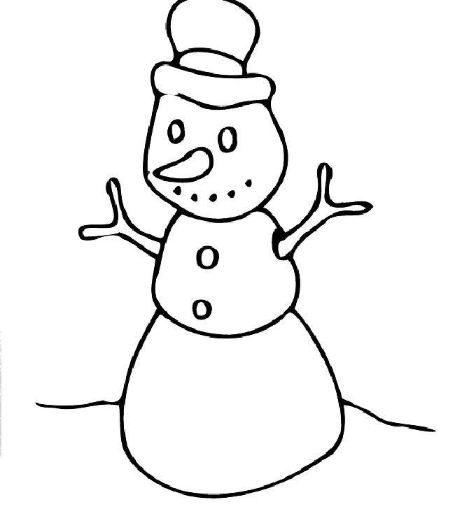 The drawing depicts a snowman.