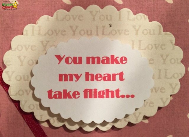 The sentiment for your kite valentines card is a simple one - you make my heart take flight...but its lovely and perfect for any valentines card, wouldn't you agree?