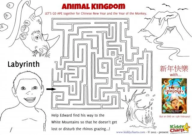 Can you help Edward find his way out of the Maze in our activity sheet from the Animal Kingdom film?