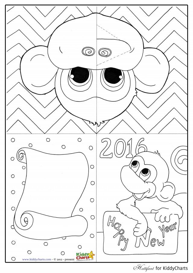 A simple pop up card for Chinese New Year, or for any time, to celebrate the year of the Monkey or just for your Monkey!
