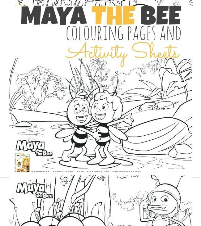 Maya the Bee Colouring Pages and Activity Sheets