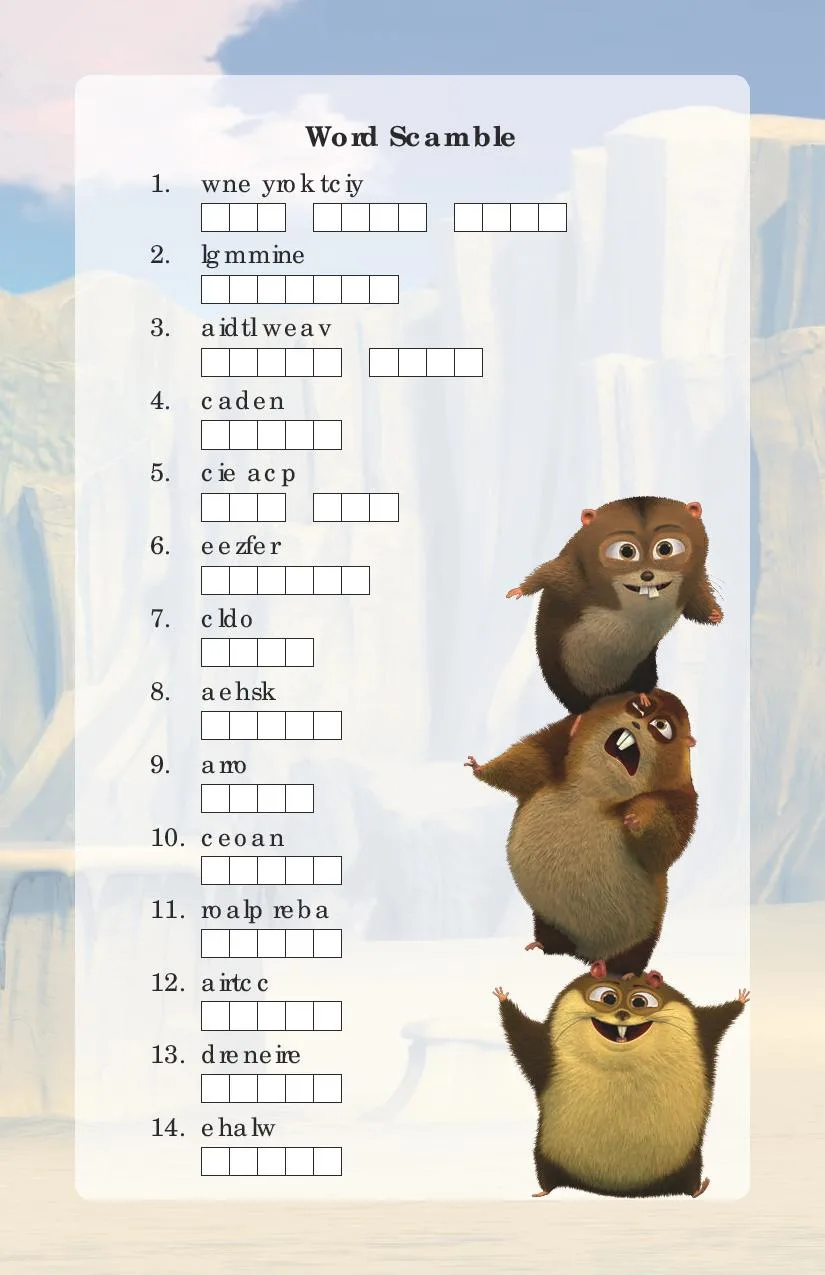 Norm of the North Word Scramble