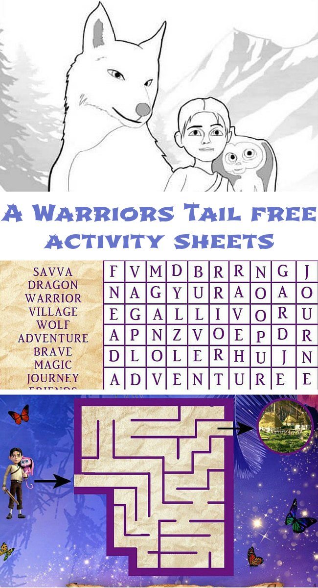 A Warriors Tail free activity sheets for kids