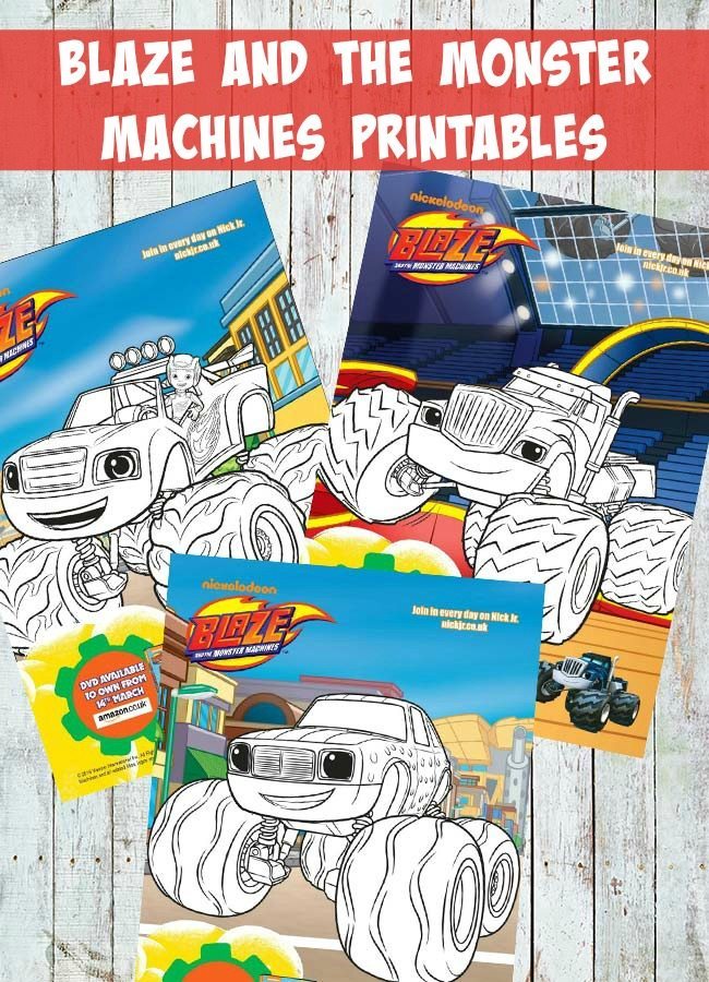 Blaze and the Monster Machines printables for little ones