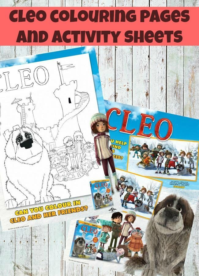 Cleo activity sheets for little ones