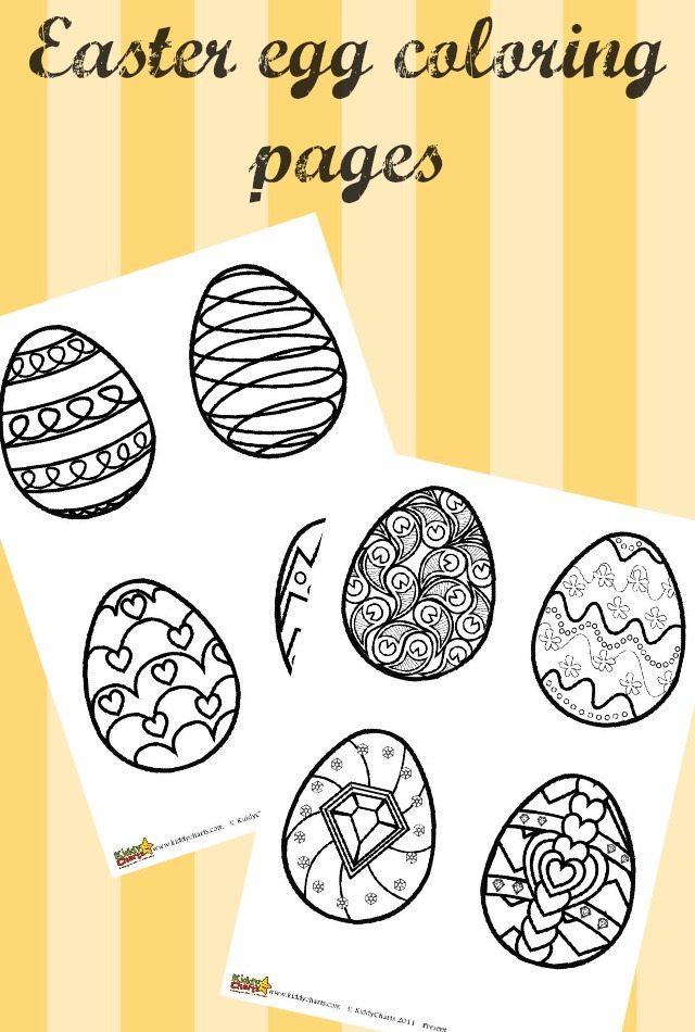 Easter Egg Coloring Pages For Kids and Adults