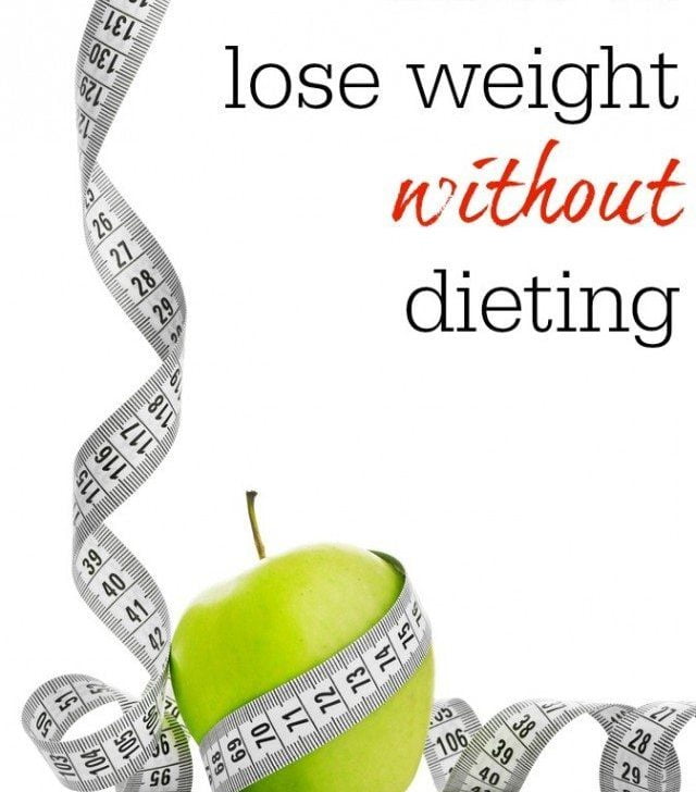 This image is providing tips on how to lose weight without dieting, such as exercising and eating healthy.