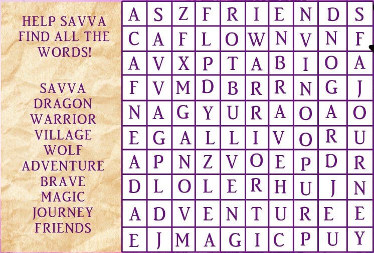 A Warriors Tail Word Search