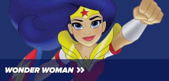 An animated cartoon clipart of a fictional character, Wonder Woman, is illustrated in the image.