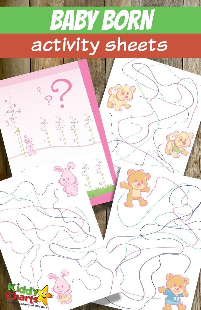 Download these free printable Baby Born activity sheets for kids. I'm sure your little ones will have lots and lots of fun with them.