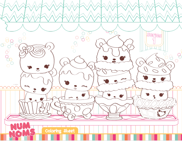We have a few Num Noms Colouring pages on the site, here is another one. Why not check out the other Num Noms activities too?