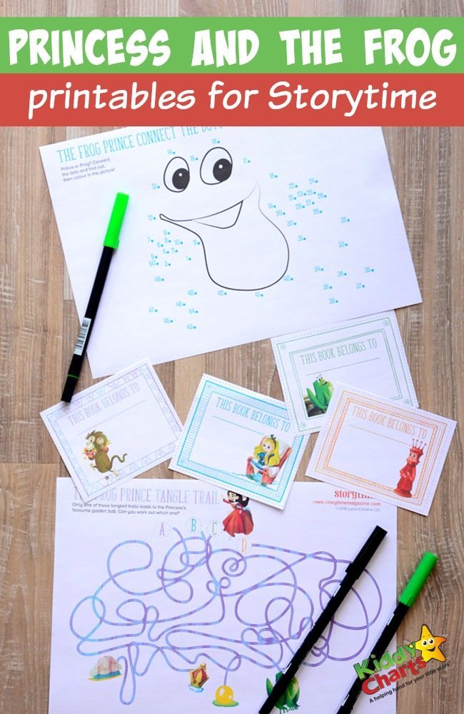 Princess and the frog printables for Storytime for little ones