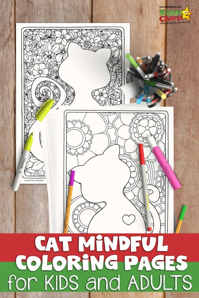 Download Free Cat Mindful Coloring Pages For Kids Adults Kiddycharts