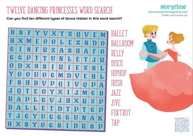 Twelve dancing princesses is a charming story for the kids, and we have some lovely activities to accompany reading it from Storytime magazine, as well as the opportunity to get a free copy of the mag too. Visit the site for colouring sheets, posters, a word search and more now!