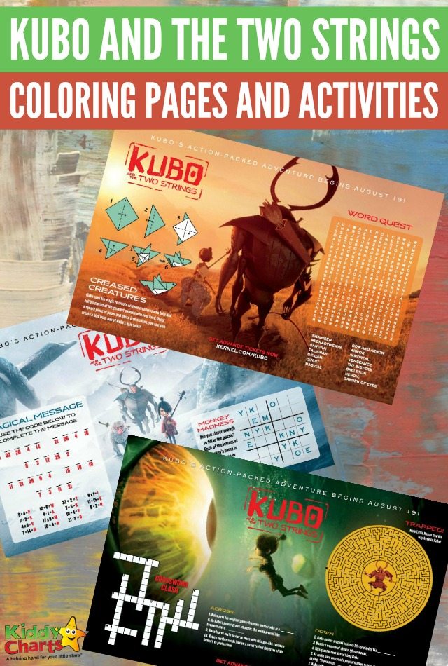 Kubo and the two strings coloring pages and activities for kids