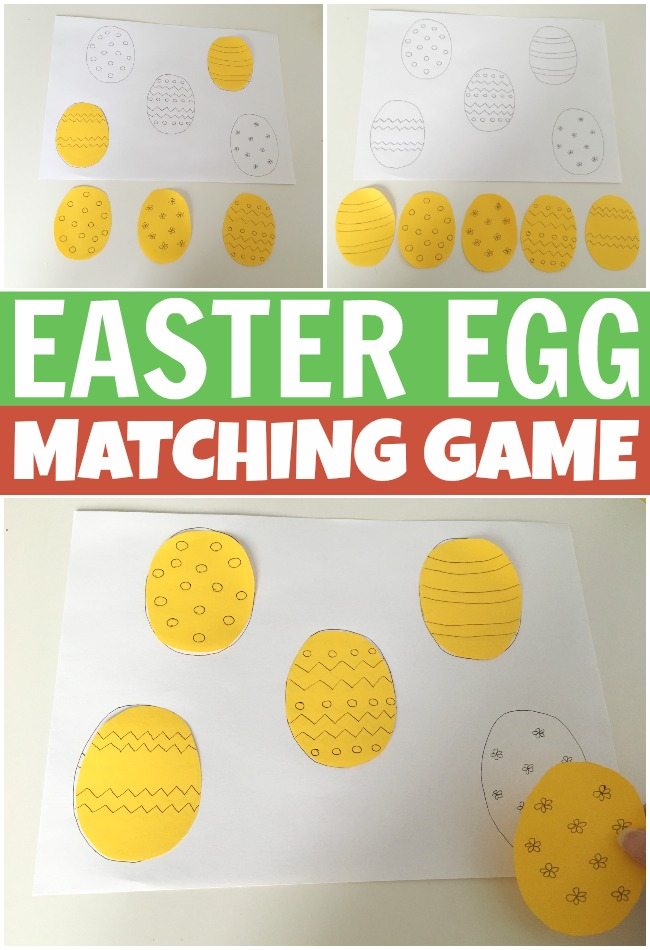 Awesome Easter egg matching game activity for kids