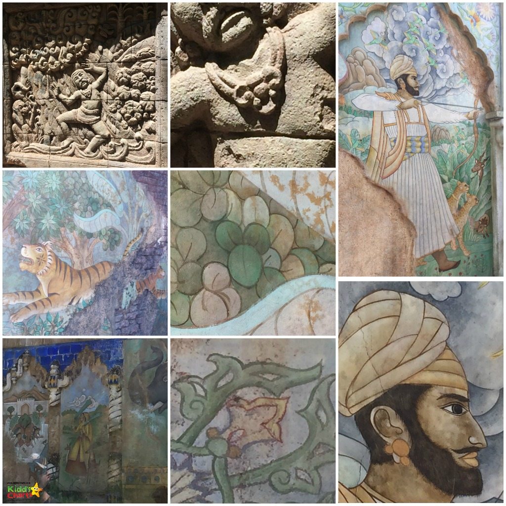 The Maharajah Jungle Trek murals and walls - keep a watch out for the hidden mickeys here!