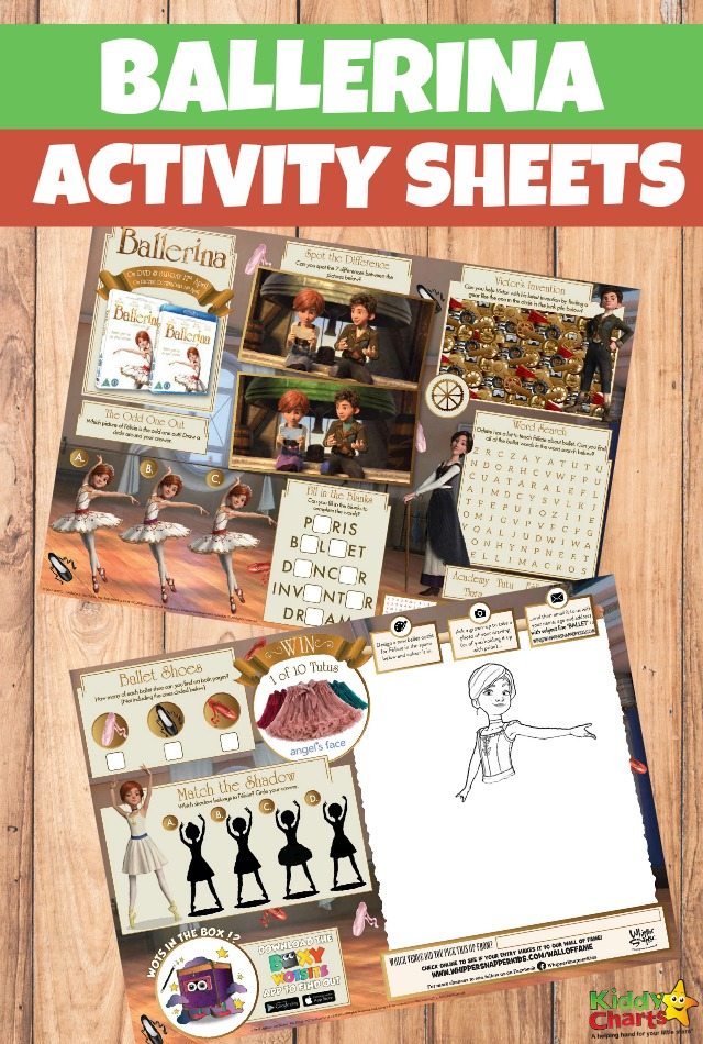 Ballerina Activity Sheets Free Printables for Kids