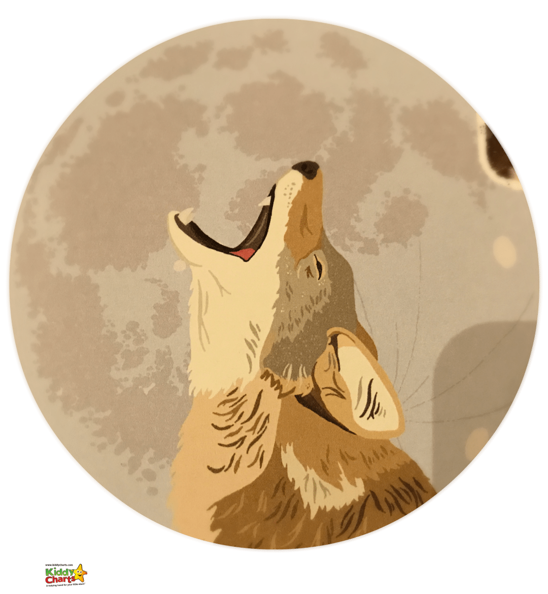 The wolf howling at the moon is one of our favourite pics from The Animal Book from Lonely PLanet Kids - love it!