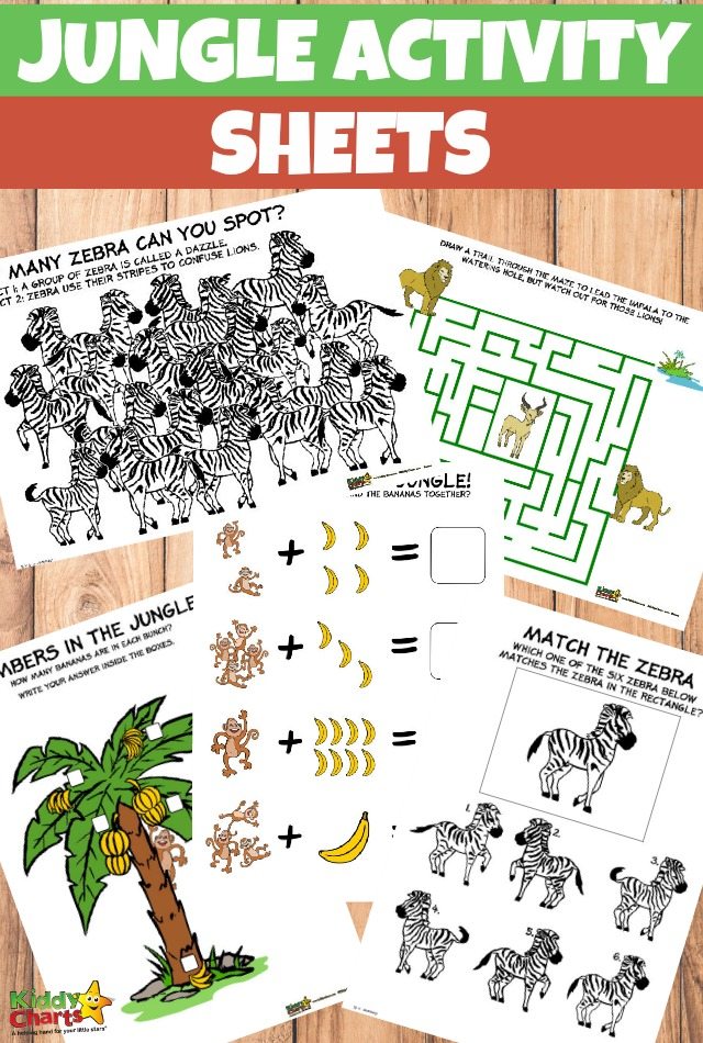Free Printable Jungle Activity Sheets