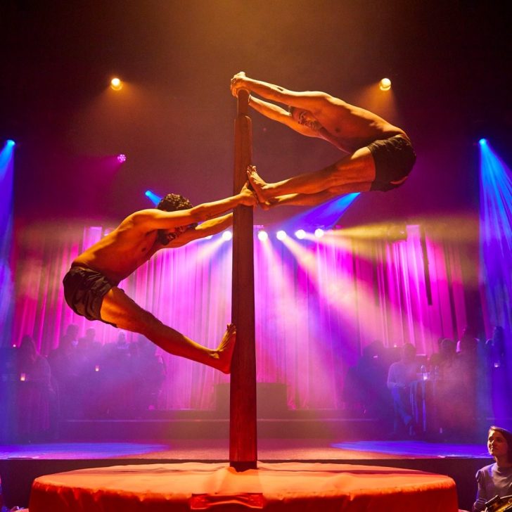 Some of the acrobats at Petite Soiree in London are just breath-taking.