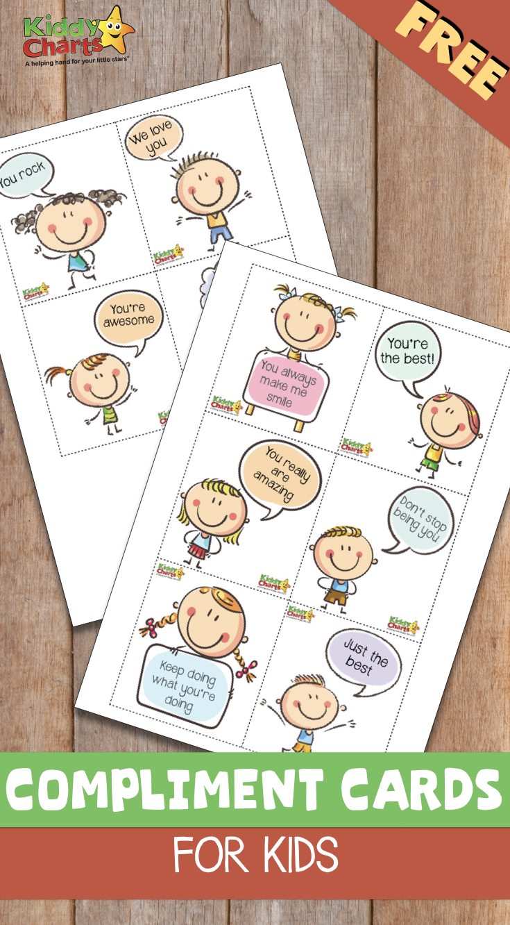 Fee compliment cards for the kids, so you really can spread a little love and kindness, without having to spend the earth!