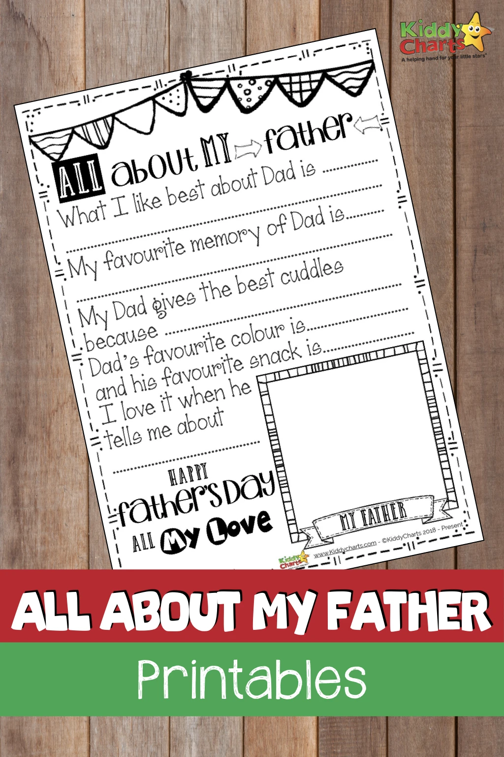 Are you looking for a great free Fathers Day gift idea? Then why not print this out, get your kids to color it in and give it to Dad?