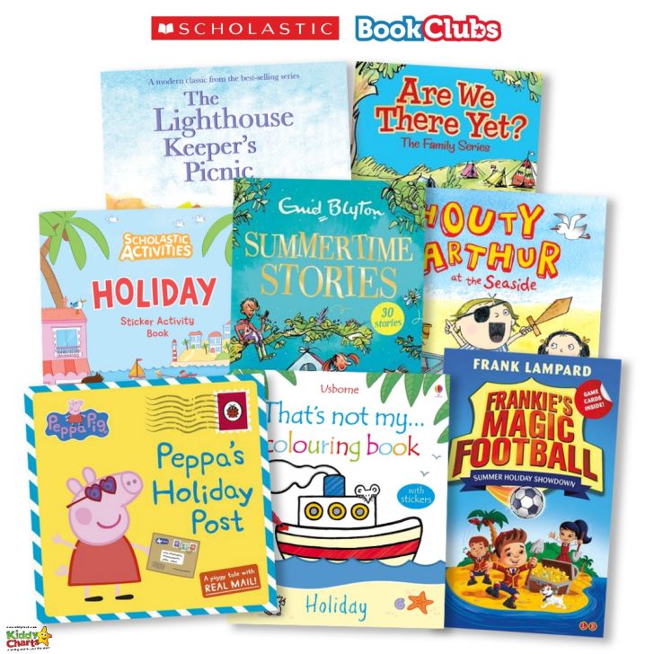 This image is advertising a variety of books and activities for children to enjoy during the summer holidays.
