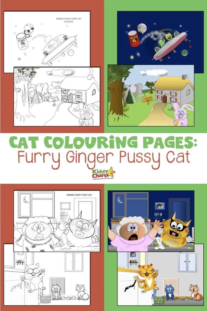 Cat Colouring Pages Ginger Furry Pussy Cat Colouring Sheets