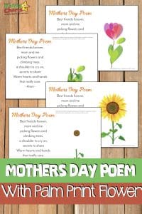 Free handprint Mothers Day poem printable - KiddyCharts